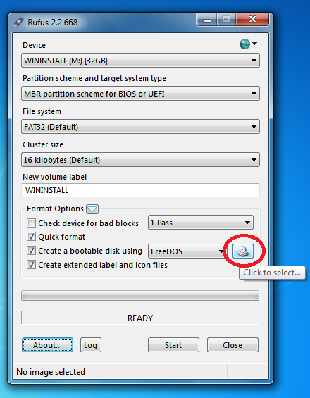Select ISO file Windows 10