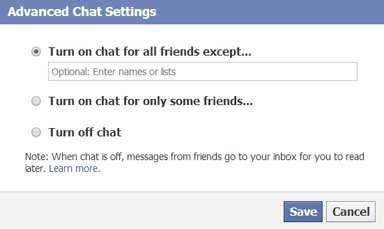 Advance Chat Settings