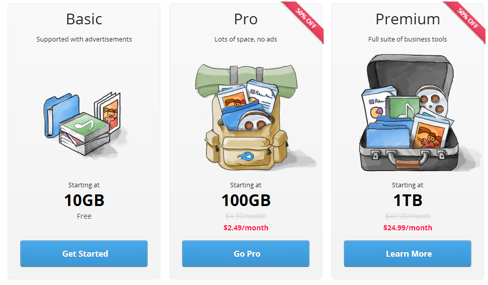 Mediafire Storage Plans