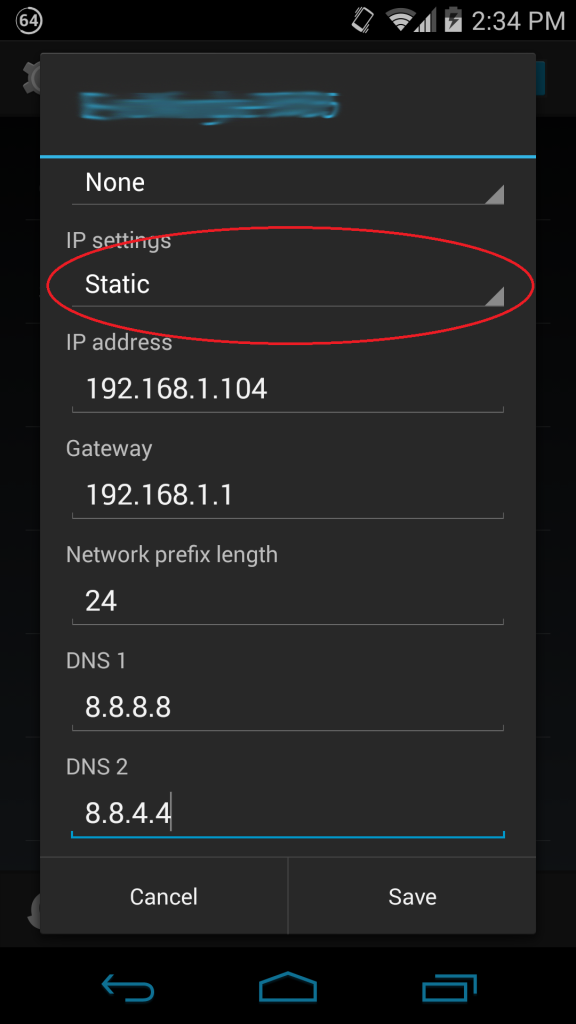 DNS Settings on Android