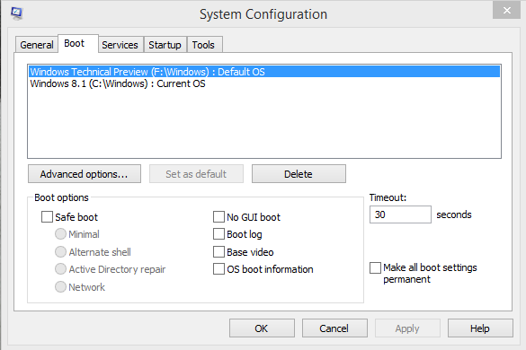 Windows 10 Boot Configuration 