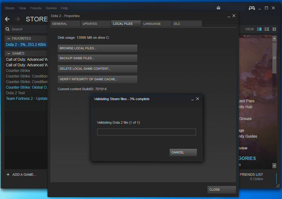 Verify Integrity of Game Cache Steam