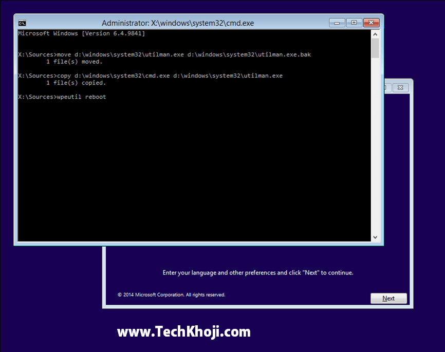 Reboot Windows 10