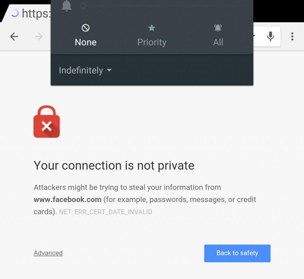 Fix Chrome "Your Connection is Not Private" on Android