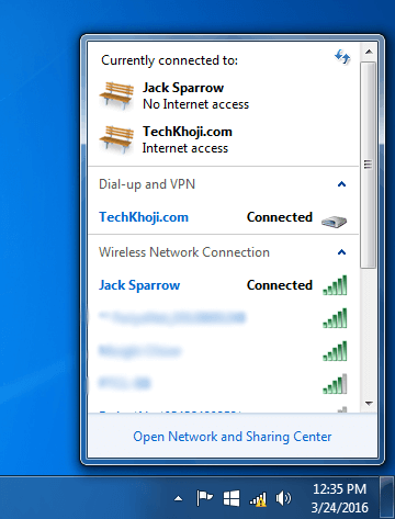WiFi access points list in windows