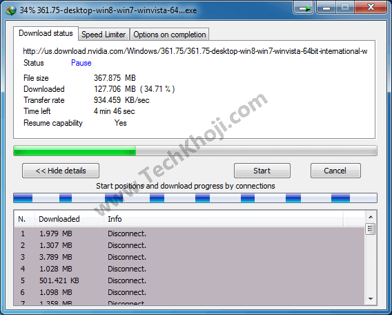 Pause Download IDM
