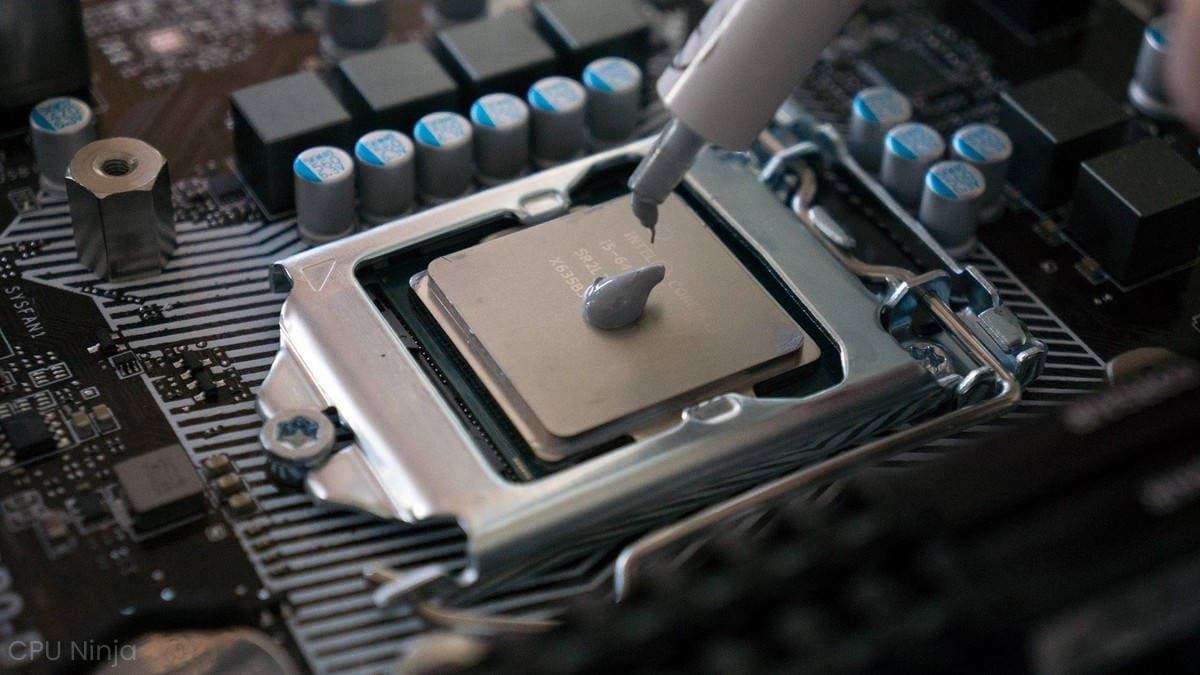 Thermal Paste on top of CPU chip
