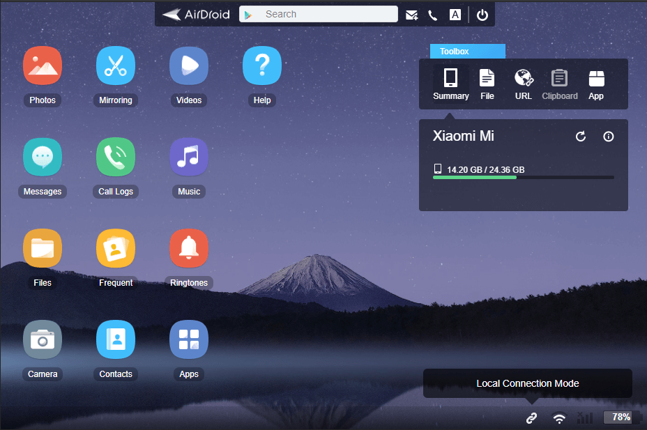 AirDroid-Web-Interface-Techkhoji
