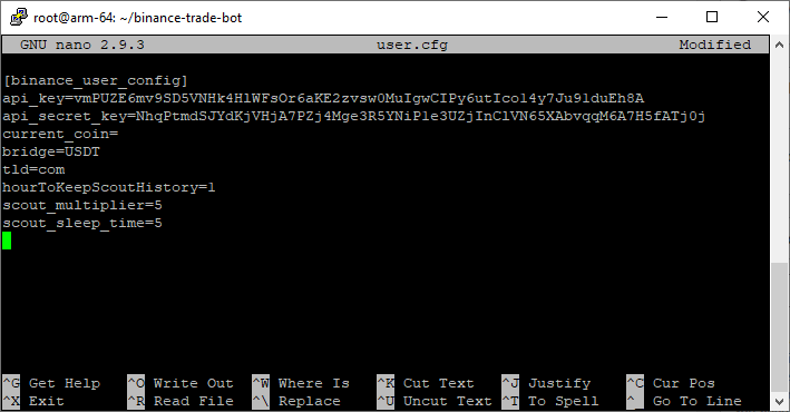 User.cfg Editing Ubuntu Nano