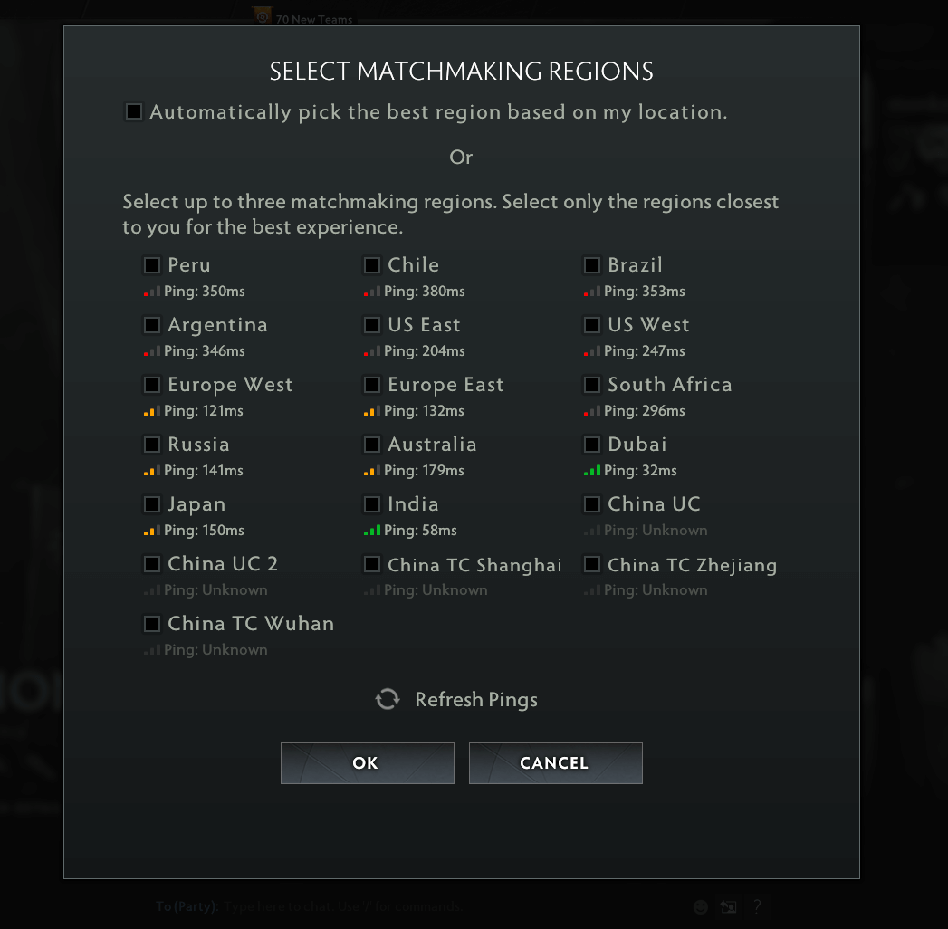 SEA Server Missing Dota 2